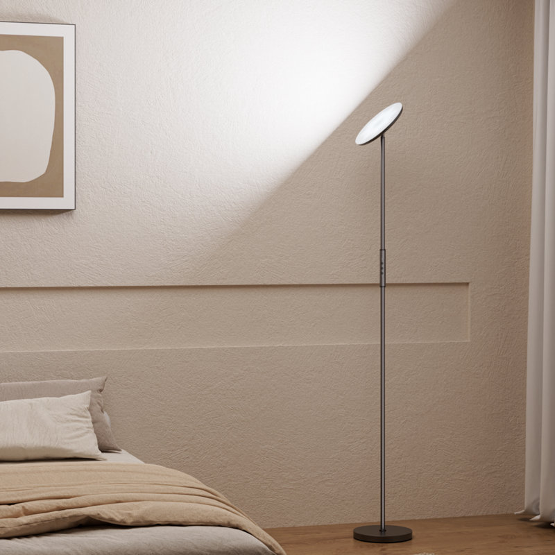  70" Dimmable Smart LED Torchiere Floor Lamp With Smart Control, Dimmable Lighting