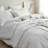 Coma-Tose - Coma Inducer® Oversized Queen Comforter Set - White Onyx Taupe-Gray-122812398-122812400