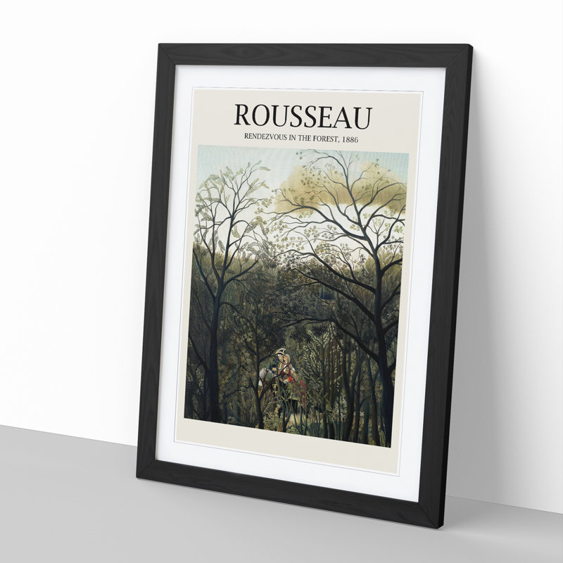 Rendezvous in the Forest by Henri Rousseau - Picture Frame Graphic Art, 36cm H x 27cm W x 2cm D
