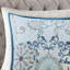 Très grand / très grand lit - Housse de couette réversible à motif floral en coton, motif en médaillon, teintes douces, motif inversé complémentaire, fermeture à boutons, style (les informations sur le produit ne mentionnent pas le style, donc