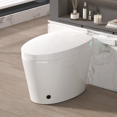 Smart Bidet Toilet with Auto Flush, Heated Seat, and Foot Kick