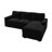 Rundey L Shaped Corduroy Sleeper Upholstered Sectional Sofa Couch-119110881