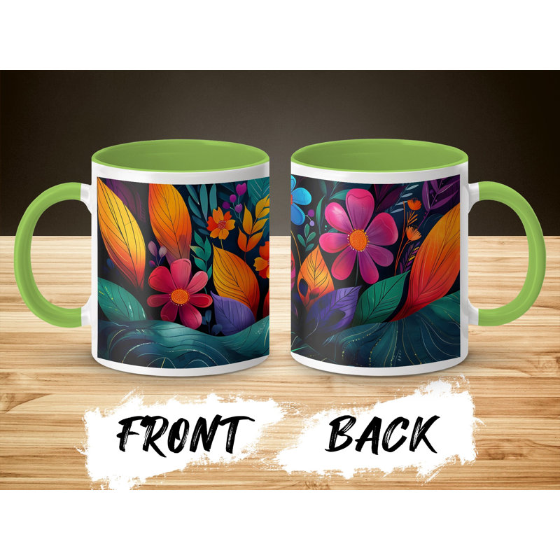 Ceramic Coffee Mug, Light Green