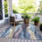 Machine Washable Indoor/Outdoor Xhevrie Denim Rug-1805353715