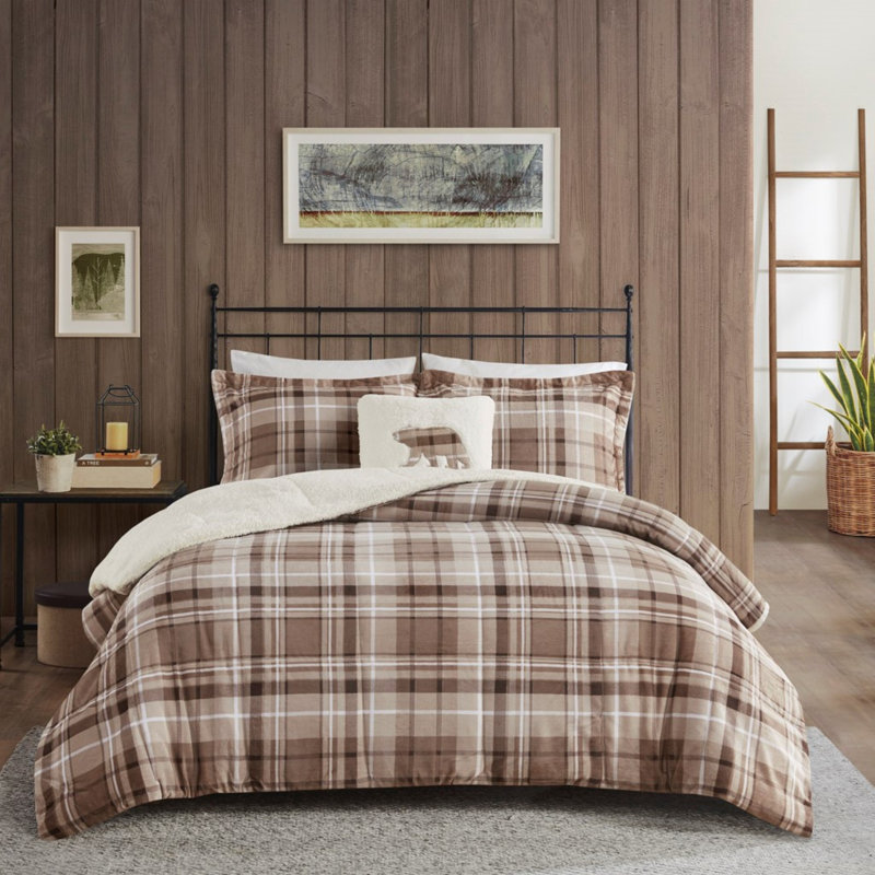 Ensemble d'édredon luxueux très luxueux en duvet Sherpa