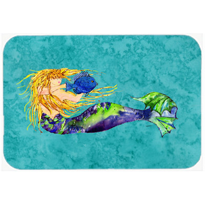 Caroline's Treasures Mermaid Glass Cutting Board