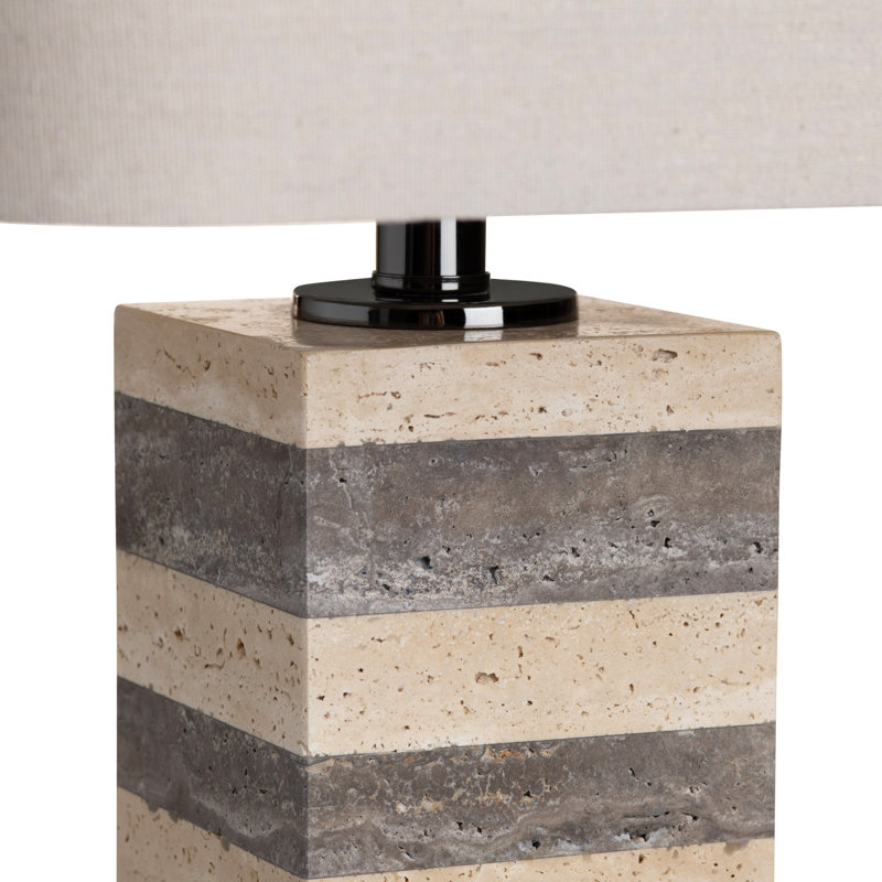 Lampe de table en marbre Tranvertine