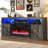 Zev Storage Credenza with Fireplace Included-2096524633-2092517491