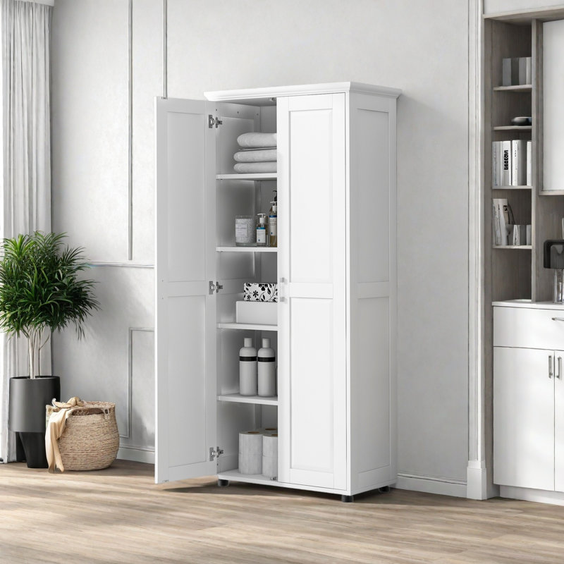 Armoire de rangement avec deux portes pour la salle de bain