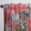 Rouge et gris, art abstrait fluide de luxe - Rideau abstrait - Velours obscurcissant - 1 panneau
