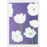 White Poppies On Violet Painting by Jessica Hollander