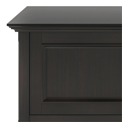 Amherst 72 inch Wide Solid Wood Low TV Stand in Hickory Brown For TVs up to 80 inches