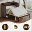 Grand lit escamotable avec chargement USB et tiroirs-130059757