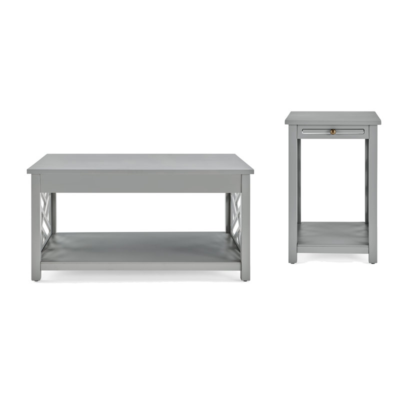 2 - Piece Living Room Table Set, Grey