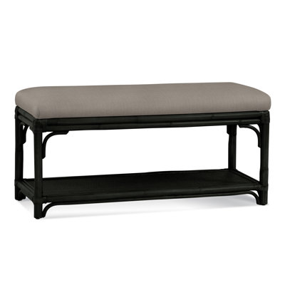 Summer Retreat Wicker Shelf Storage Bench