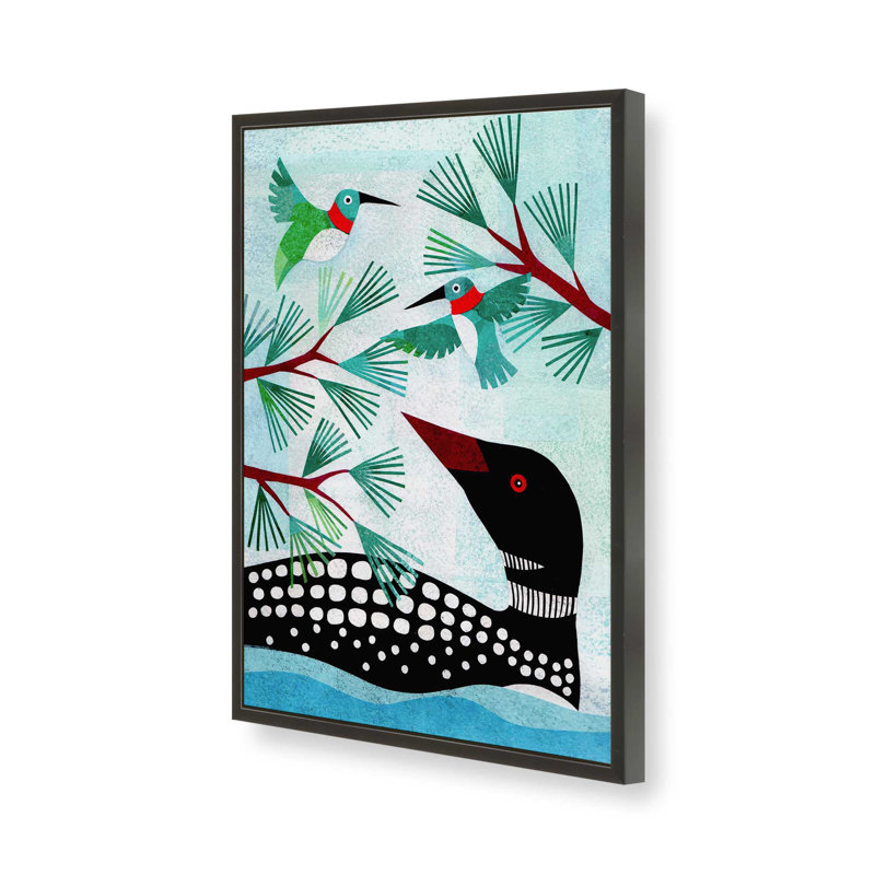 Wilderness Collage XVI by Kim Conway Art Print, 30" H x 20" W, Open Corner Framed Print without Mat Paper, Black