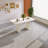 55" Cream White Rectangle Dining Table for Kitchen, Bar, Living Room-238501498-238501497