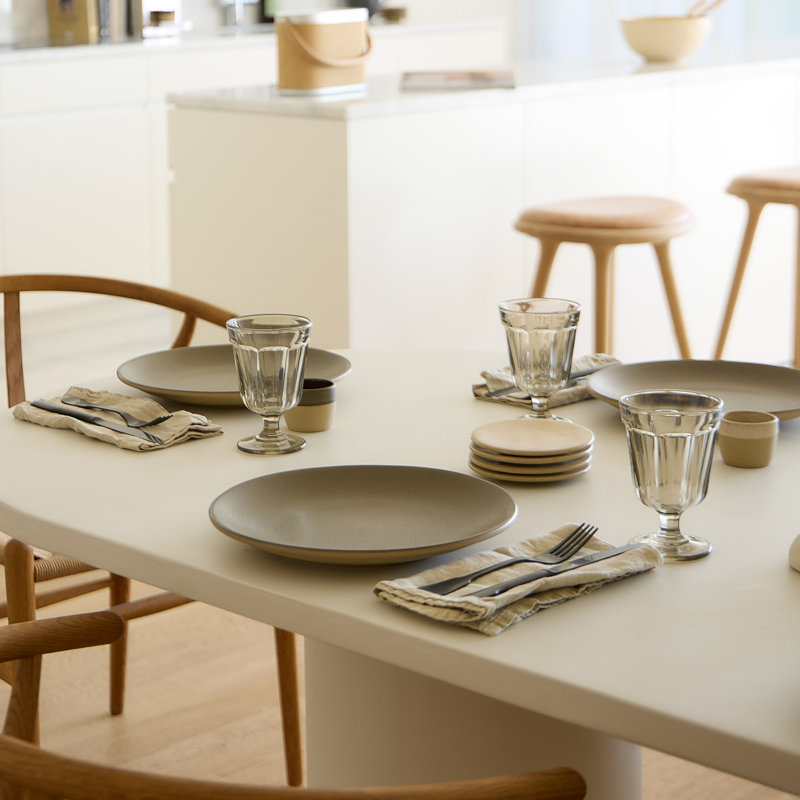 Arenito Eco Gres Amarela Dinner Plate, Aqua