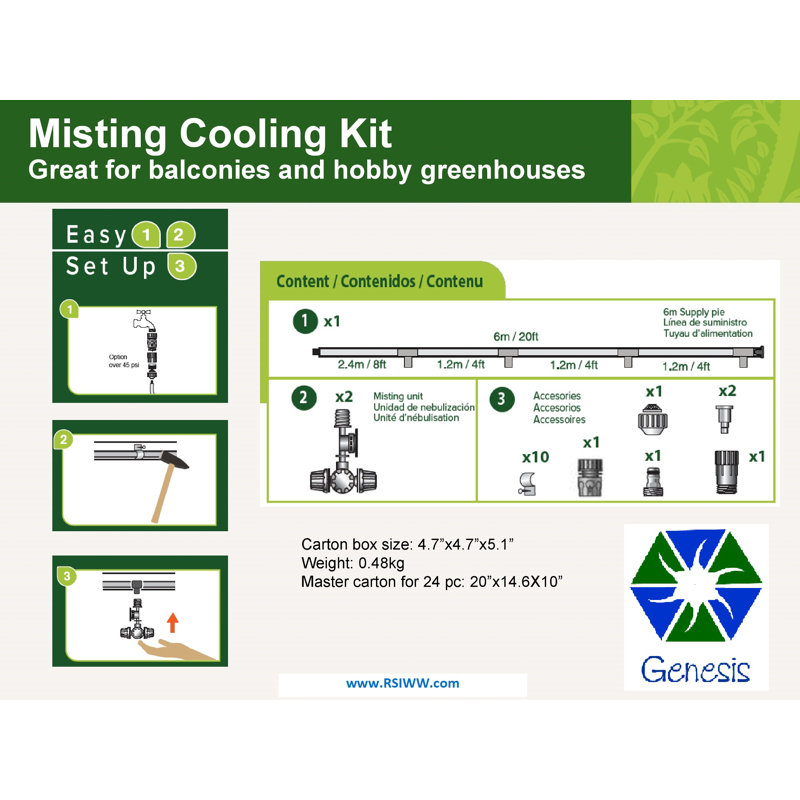 Genesis Blue 20-ft Patio Misting Kit with High-Efficiency Heads