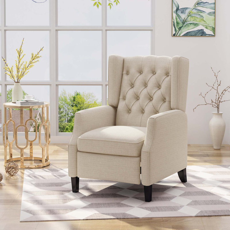 Fauteuil inclinable, Tissu - Beige