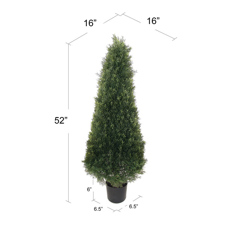 4.5'' Artificial Cedar Topiary in Planter