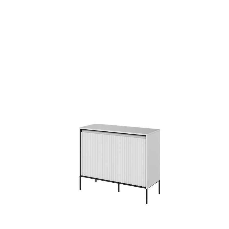 Aileu 98cm Sideboard, White/Black
