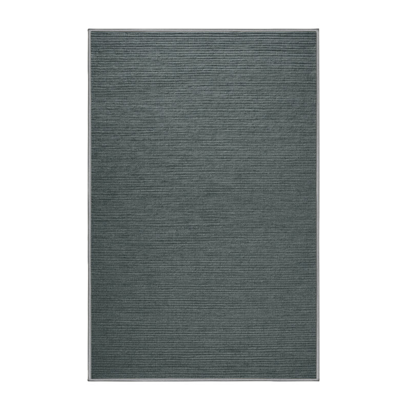 Machine Washable Solid Gray Area Rug, Runner 2' x 5'