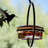 Dieatra Recycled Glass Hanging Hummingbird Feeder - 3.4 oz Nectar Capacity, 4-Port Bird Feeder for Outdoors with Red Lid-94933498