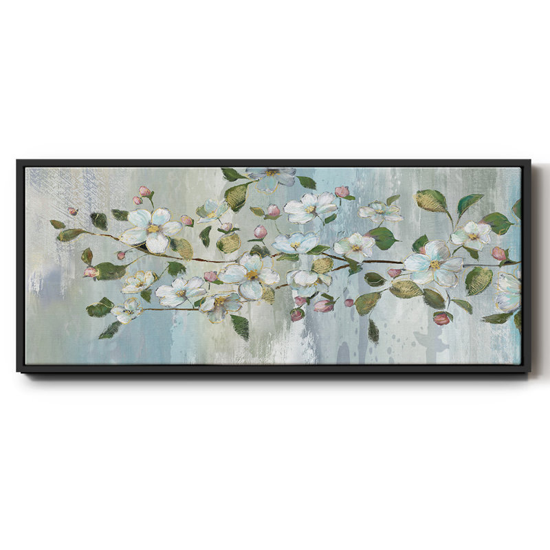 Painterly Blossoms - toile encadrée, H 12 po x l 30 po