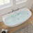 67'' Freestanding Acrylic Whirlpool Bathtub With Air Switch, Jets, LED Lighting, And 4-Hole Faucet