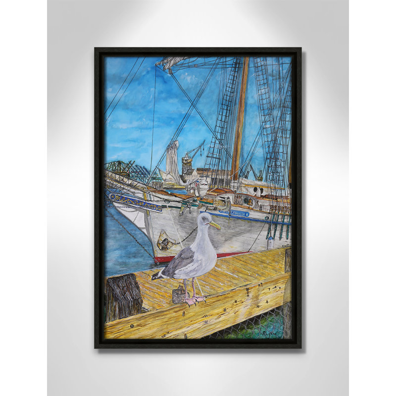 Impression de mouette par Mike Ragan pour , Espresso, H 19,5 po x l 13,5 po