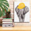 Toile épique «Construction Elephant» par Rachel Nieman, Epic Graffiti, 12 po x 16 po