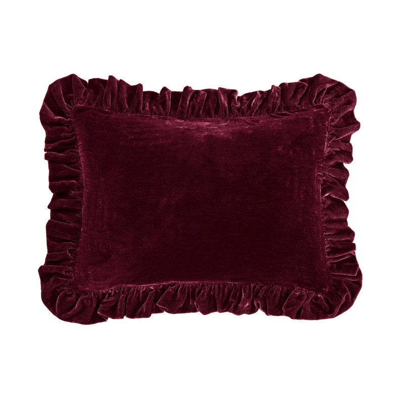 Coussin Oblong Stella, Rouge grenat