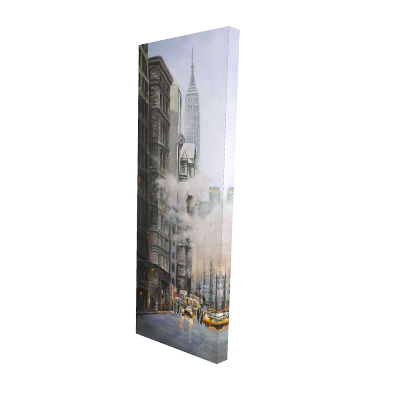 «Morning in the Streets of New-York City», reproduction de peinture acrylique sur toile tendue, H 48 po x l 16 po x P 1,5 po