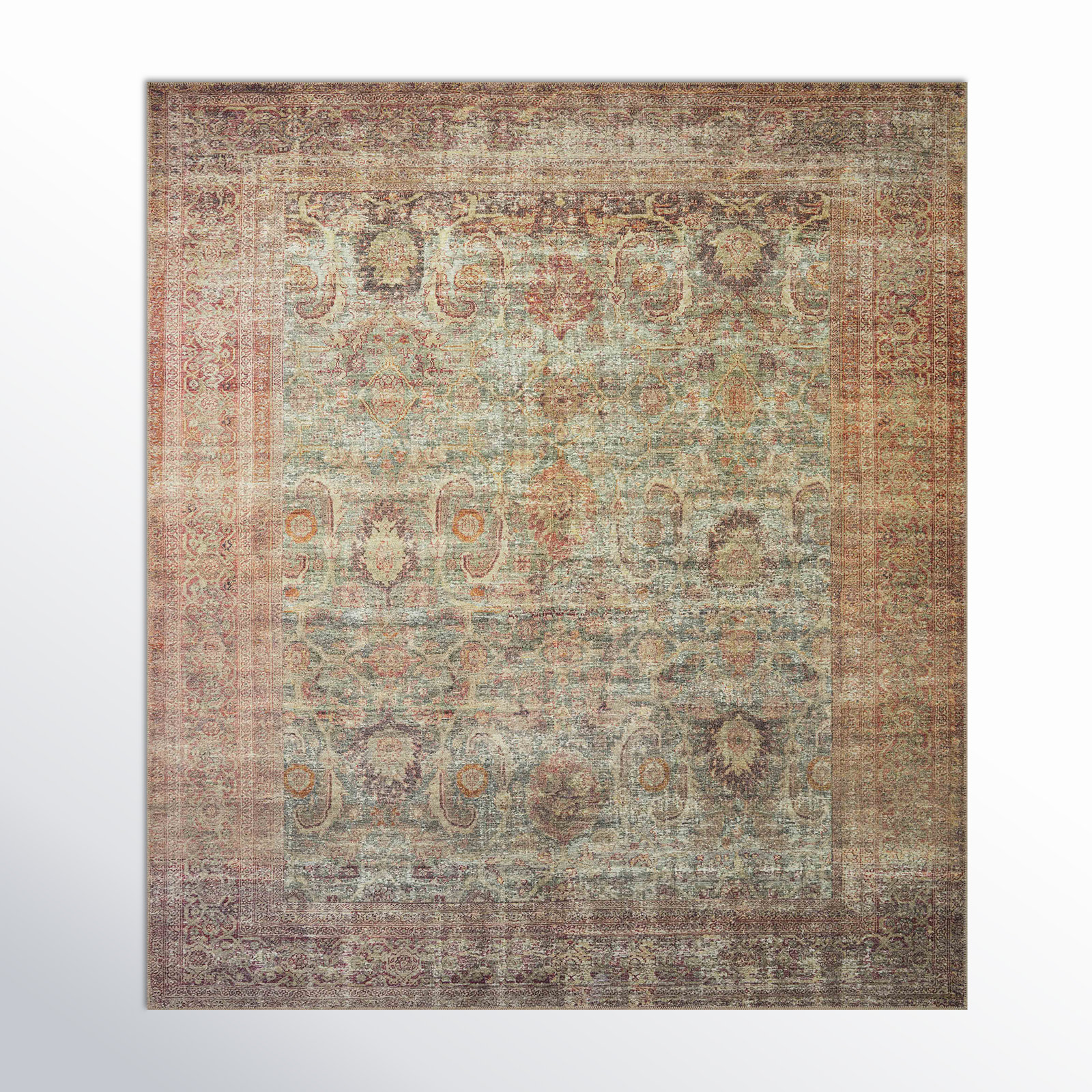 Amber Lewis x Loloi Georgie Jade / Sunset Area Rug, Rectangle 5' x 7'6"