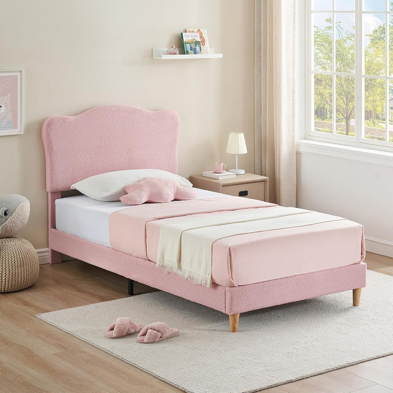 Structure de lit simple pour enfant, Rose
