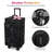 Byootique Aluminum Rolling Makeup Train Case w/ Table Nail Trolley CB Shadows-110189013