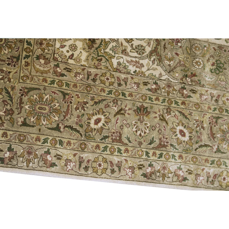 Tapis beige / brun clair de haute qualité noué à la main