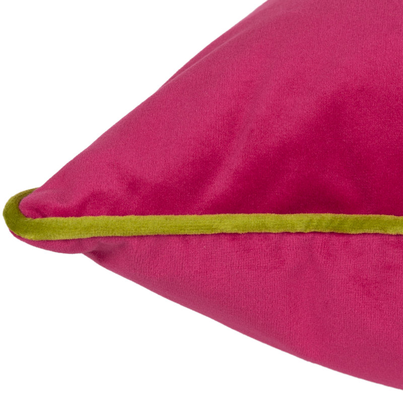Meridian Square Cushion, Pillow Cover Only - No Insert, Square 45cm, Pink/Green