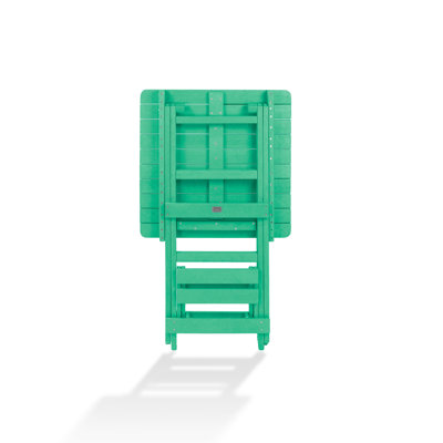 Summit Ridge Fully Assembled All-Weather Recycled HDPE Outdoor Folding Bar Table, Green
