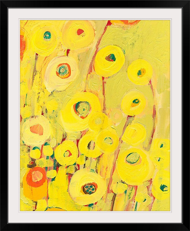 «Nolani Growing in Yellow», reproduction, H 23 po x l 20 po x P 1 po, Cadre noir