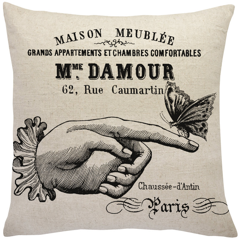 Linen Reversible Throw Pillow