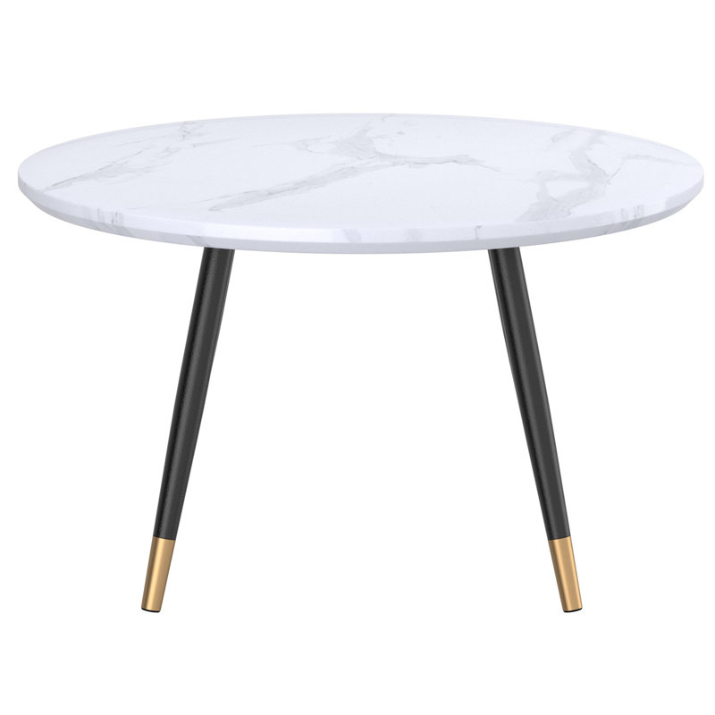 Table basse ronde blanche et noire Donald