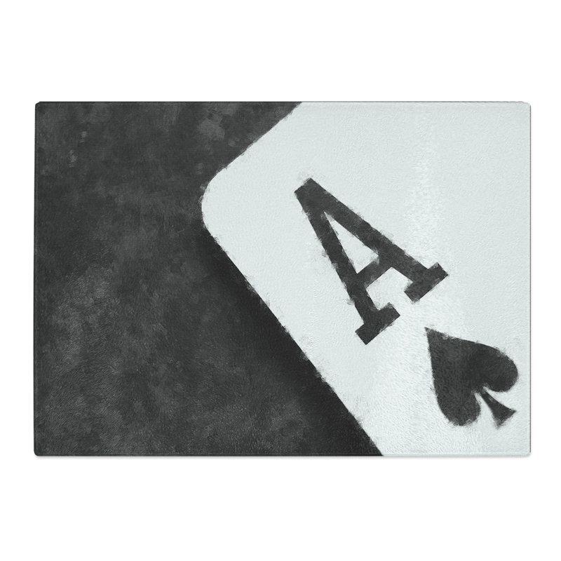 Tempered Glass the Ace of Spades Chopping Board, 28.5 cm x 39 cm