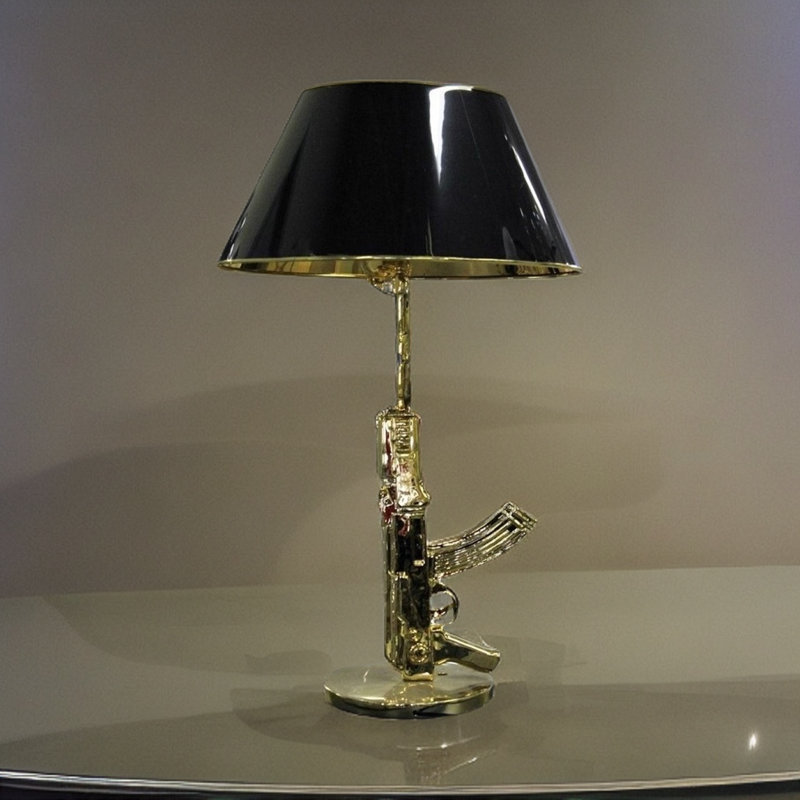 Lampe de bureau en métal, Or