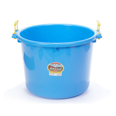 Little Giant Outdoor Polyethylene Muck Tub Multi Purpose Utility Bucket with Handles