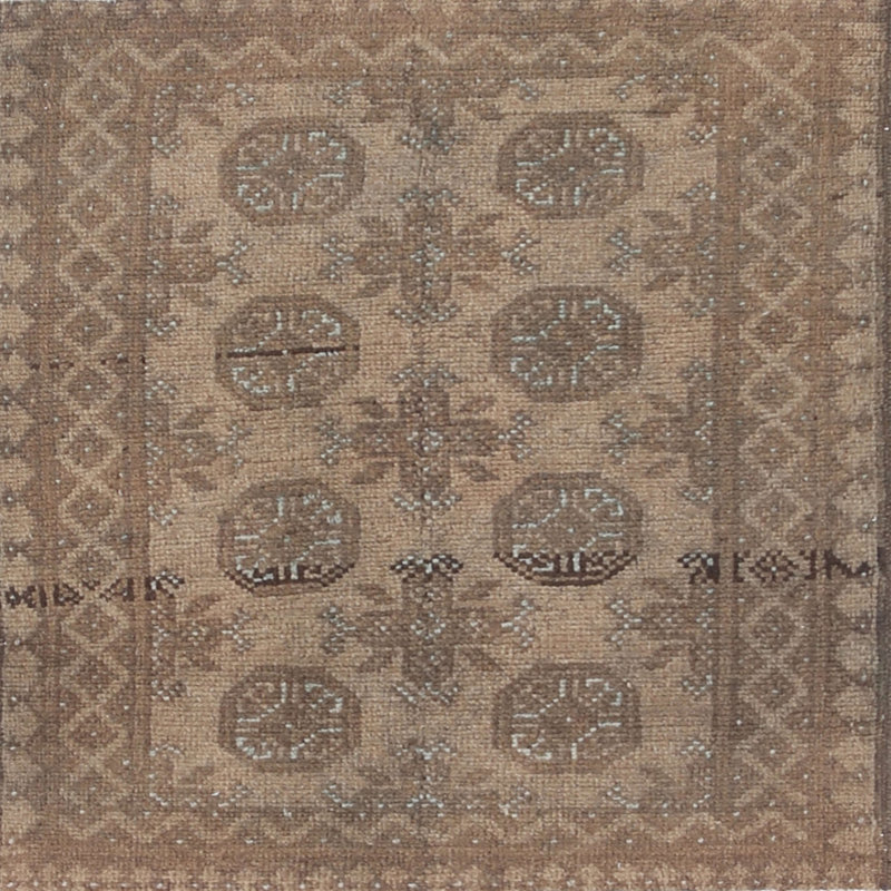 Tapis brun foncé Southwestern, Carré 7 pi