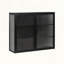 Armoire murale moderne 27,56 po à deux portes avec rangement à trois niveaux pour le hall d'entrée