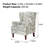 Modern Accent Armchair with Floral Upholstery and Retro Wooden Legs