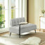 Banc de 54 po en velours moderne avec table d'appoint rotative à 360 ° - Repose-pieds capitonné et causeuse à deux places pour le salon, la chambre à coucher